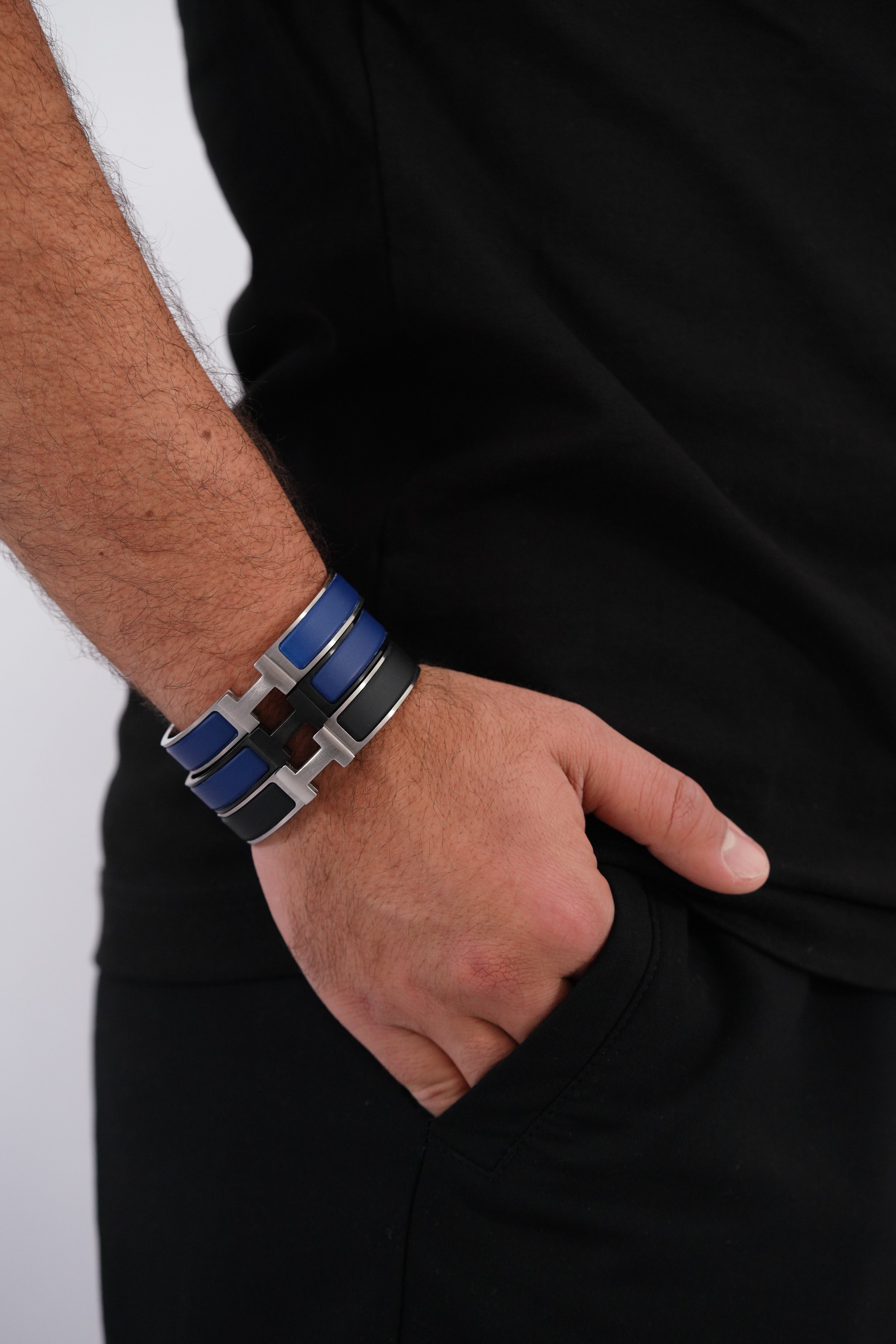 Male Hermes H-Lock Bracelet