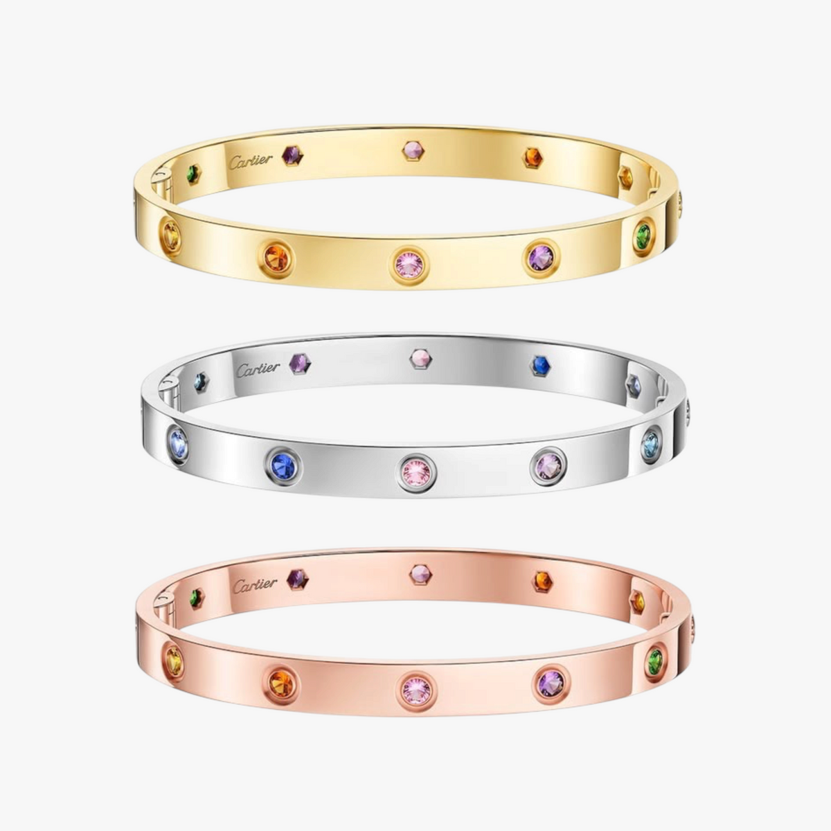 Cartier Love Rainbow Gems Bracelet