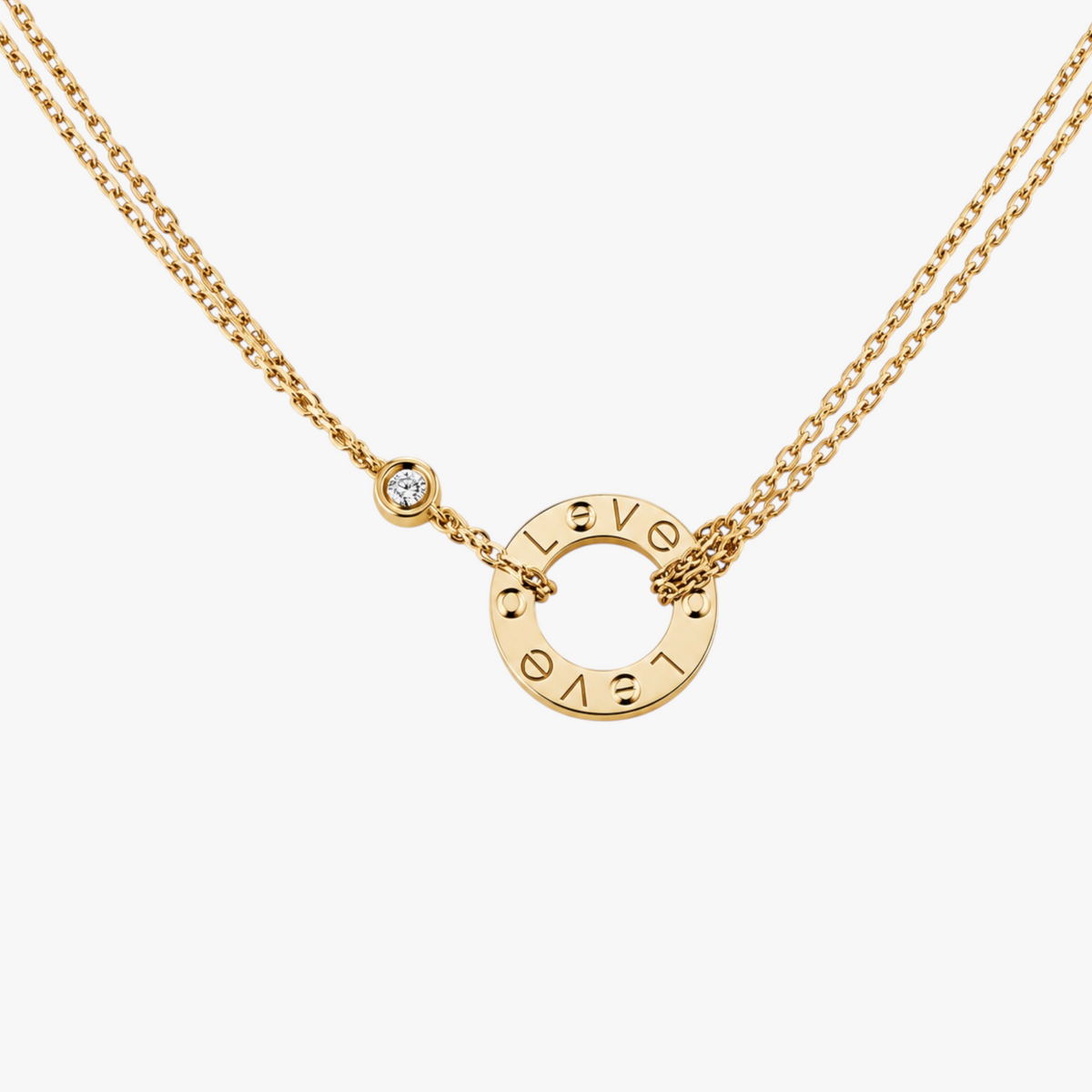 Cartier Love Doubled Chain Necklace