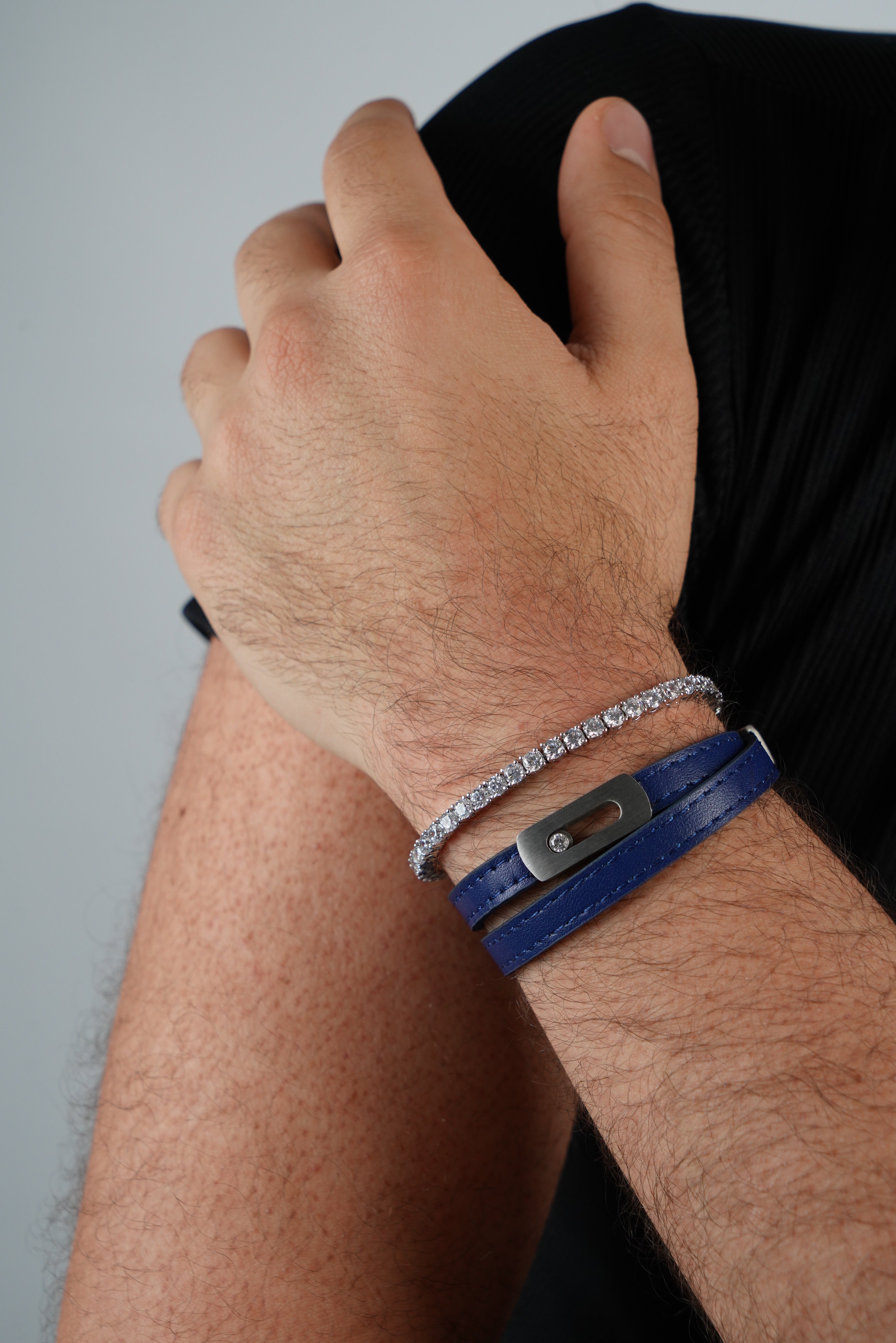 Male Messika Leather Bracelet