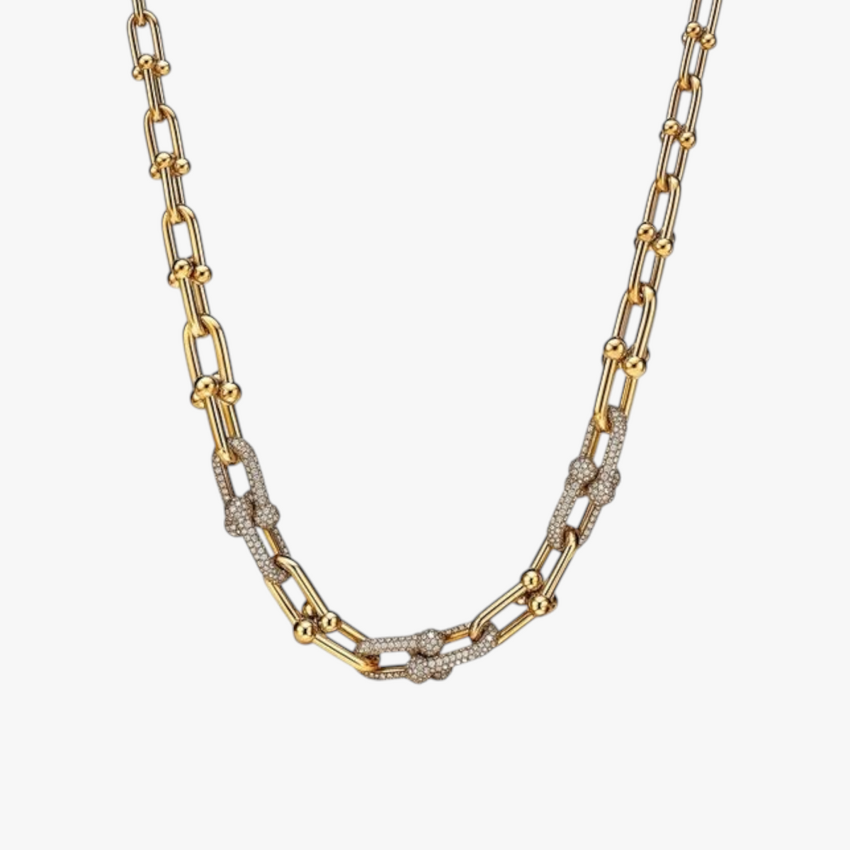Tiffany Hardwear Link Necklace With Diamonds