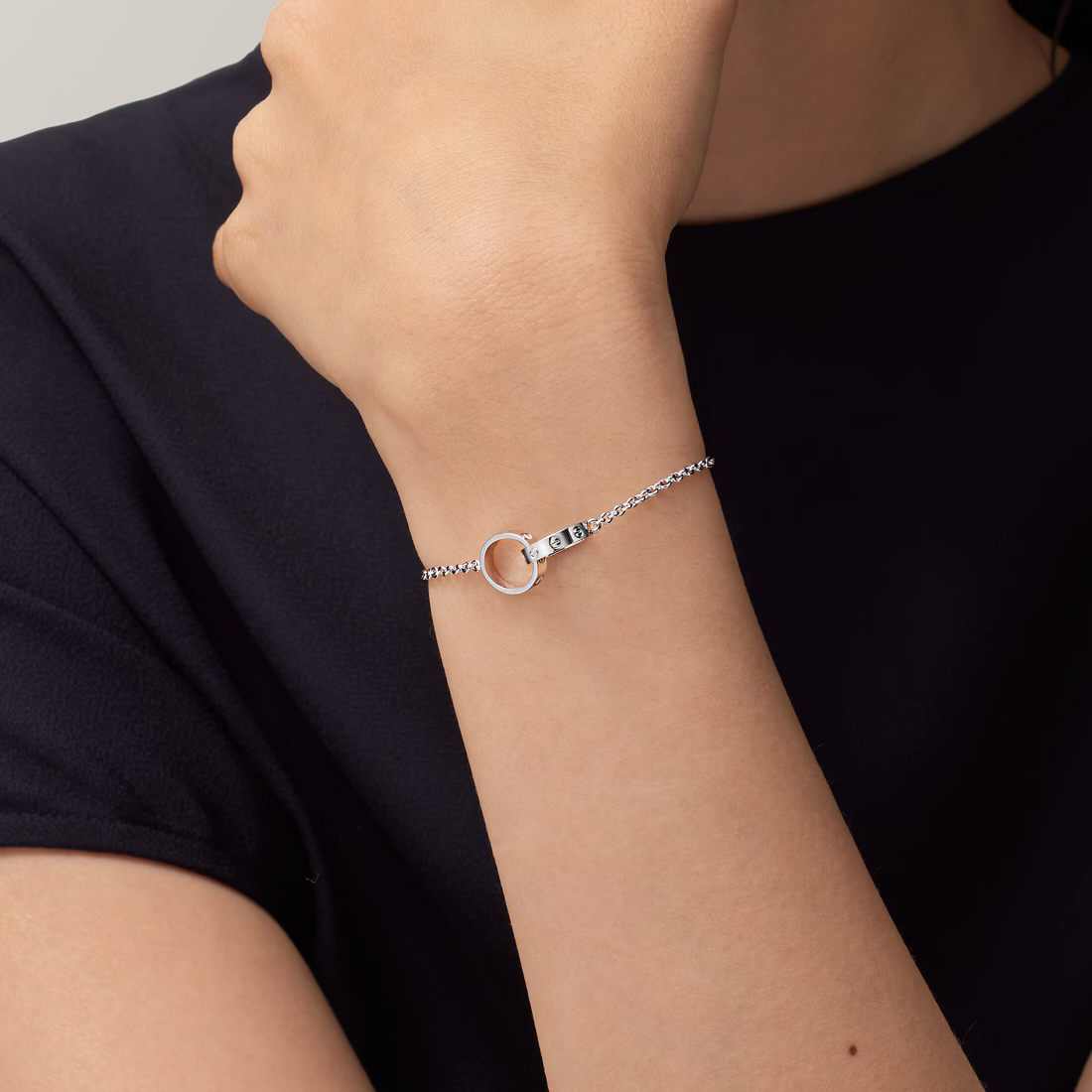 Unisex Cartier Love on Chain Bracelet