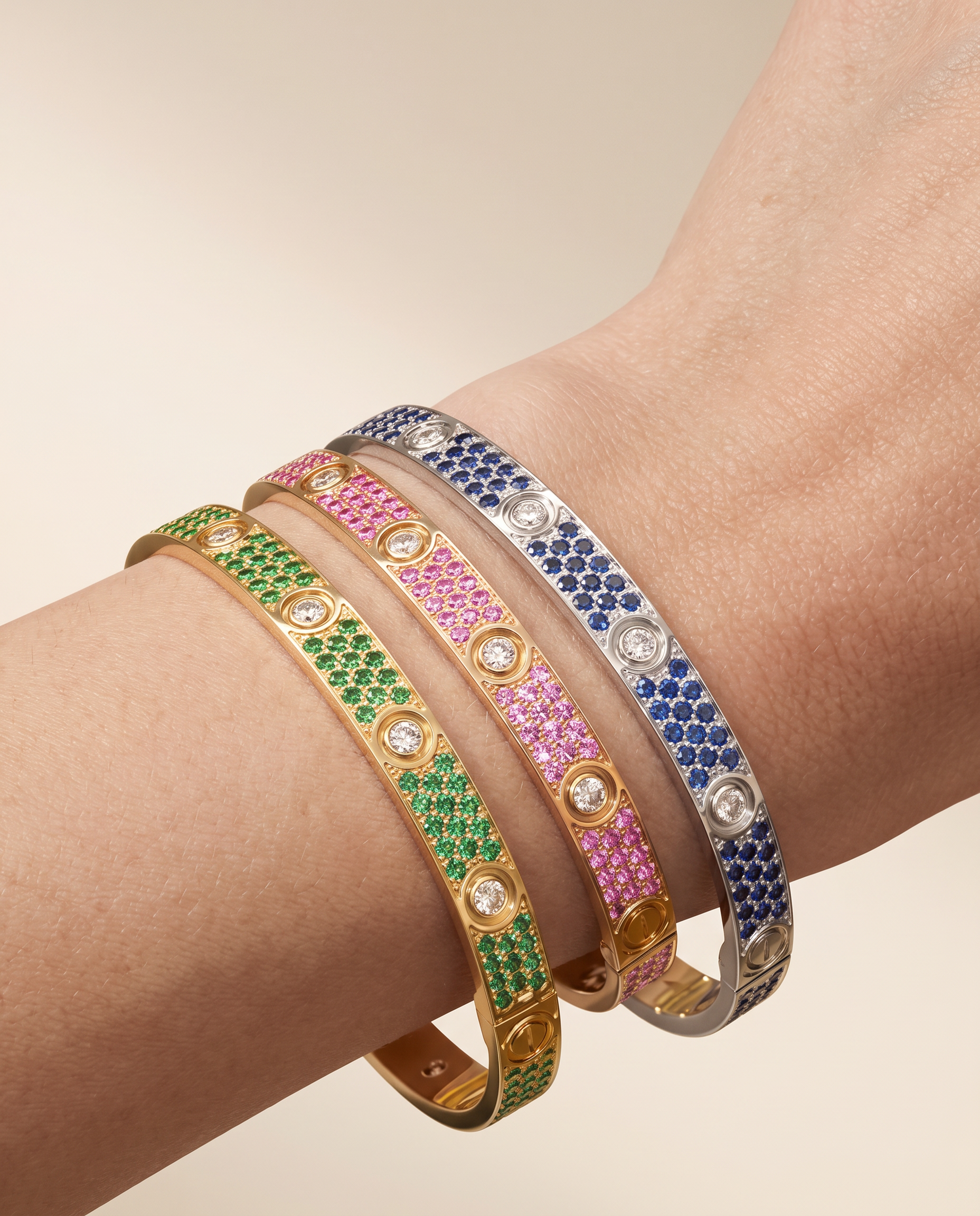 Cartier Rainbow Love Bracelet (Blue)