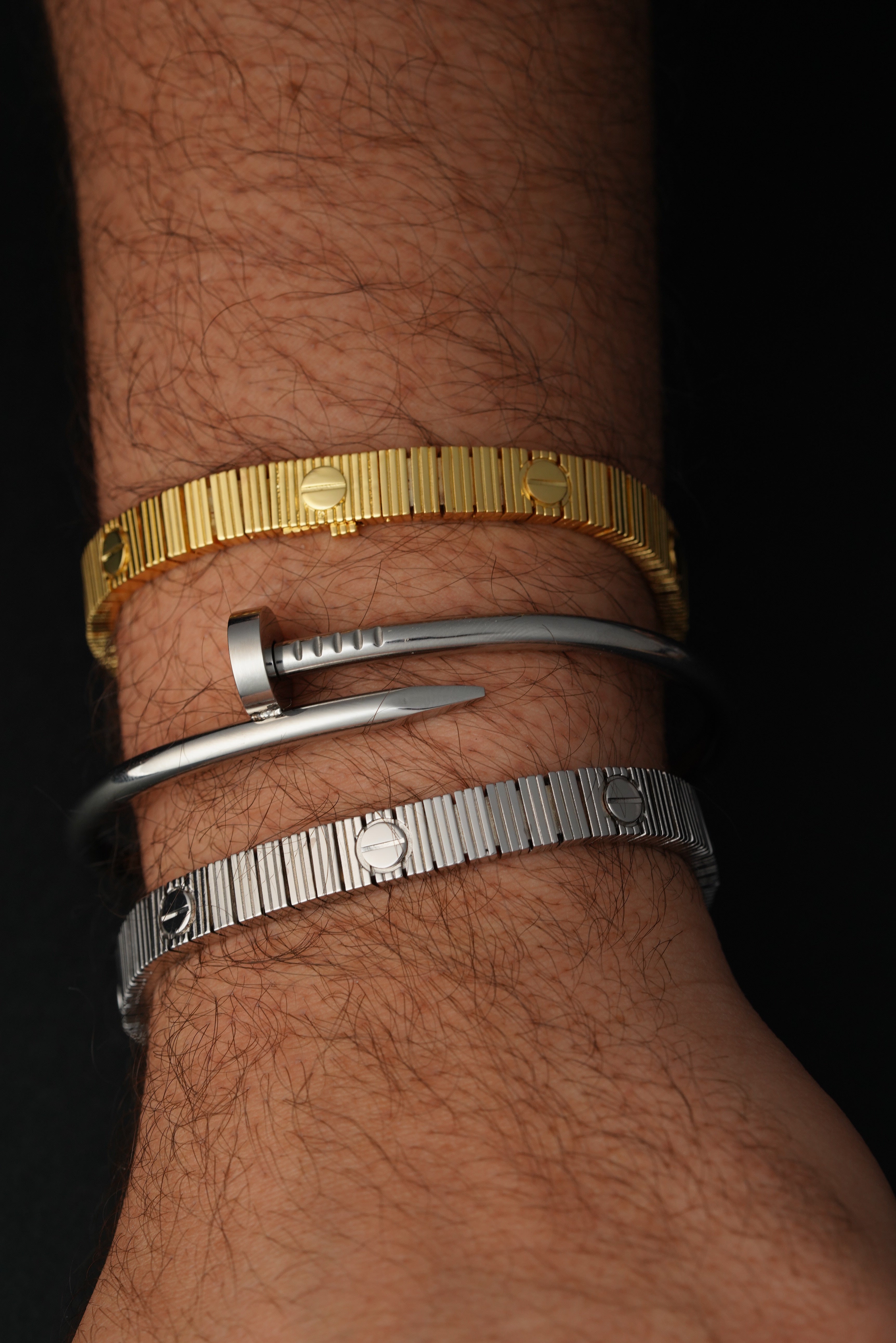 Male Cartier Thick Clou Bracelet