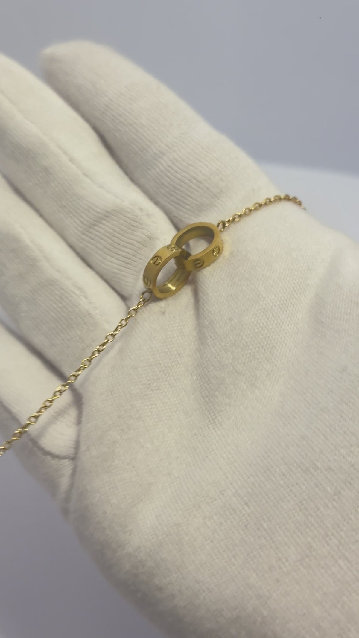 Unisex Cartier Love on Chain Bracelet