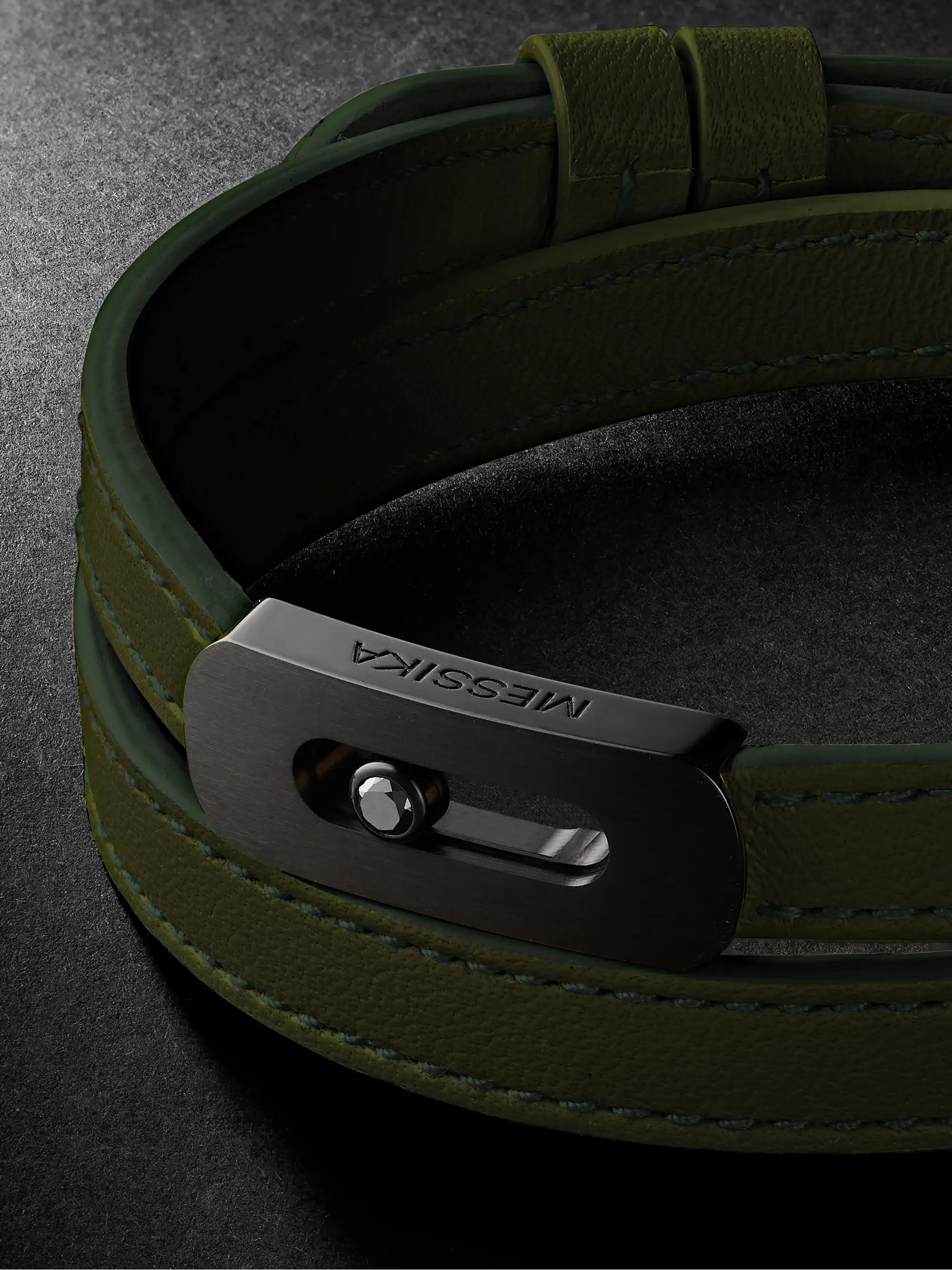 Male Messika Leather Bracelet